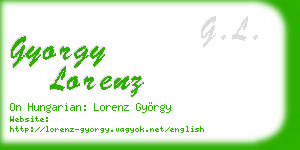 gyorgy lorenz business card